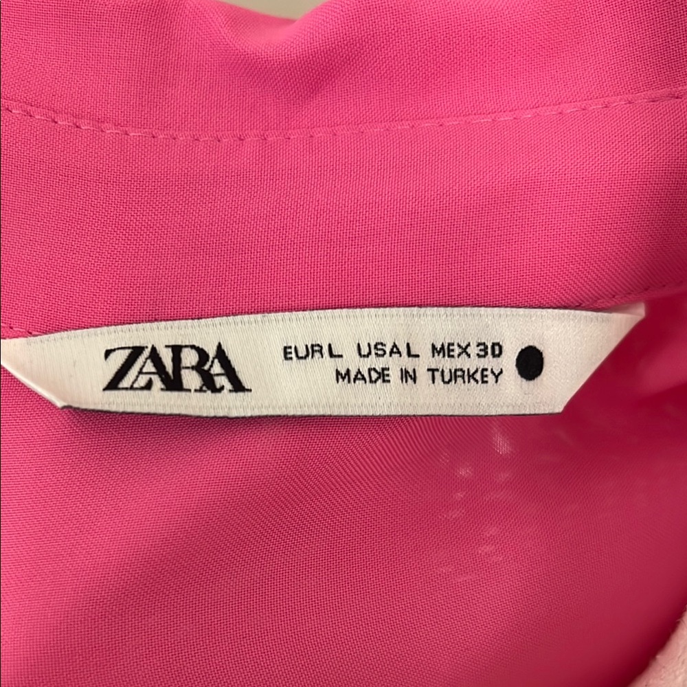 Zara Pink Button-Up Women's Top - Picture 3 of 4